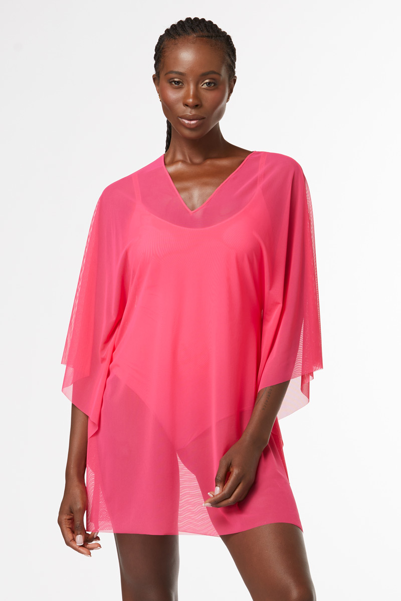 PONCHO TULLE TINTA UNITA