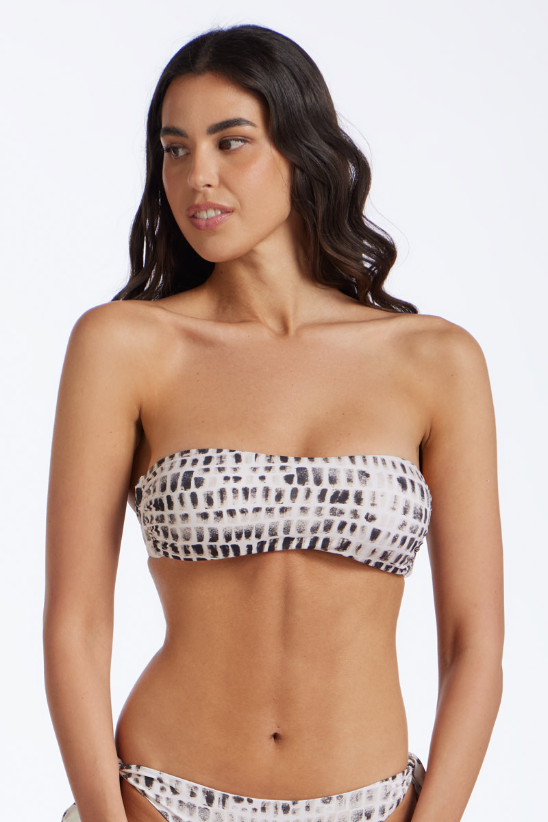 ANIMAL PRINT BANDEAU BRA