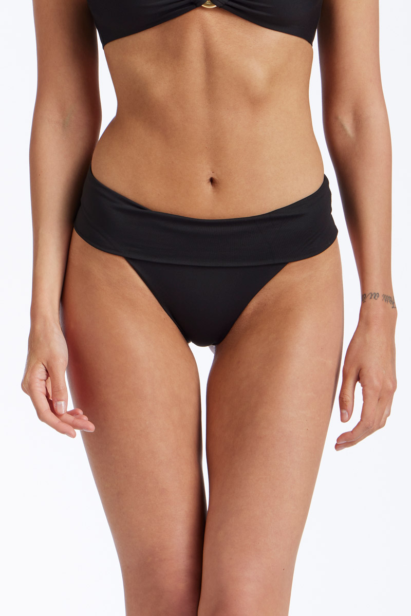 SOLID COLOUR BANDEAU BIKINI BOTTOM