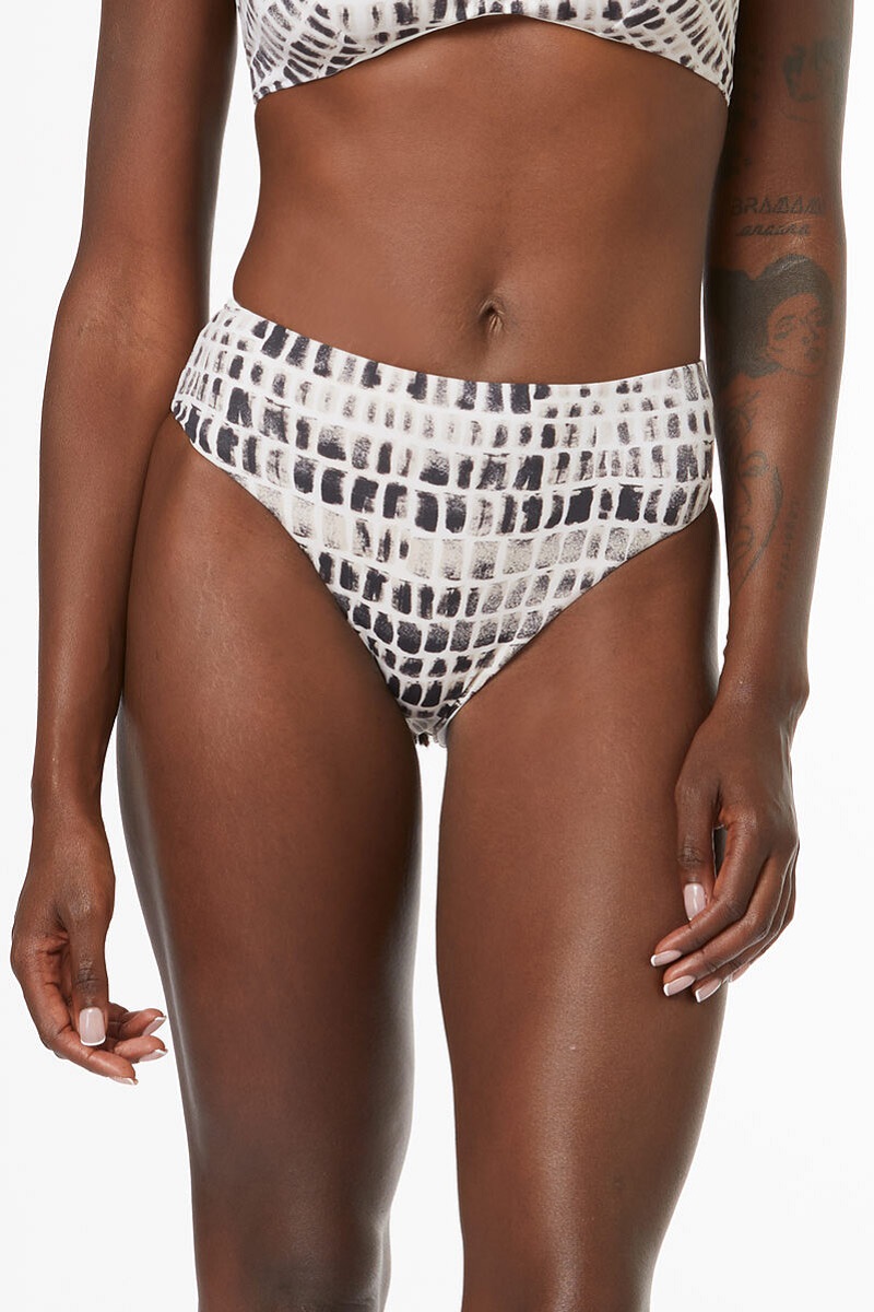ANIMAL PRINT HIGH-WAISTED BIKINI BOTTOM