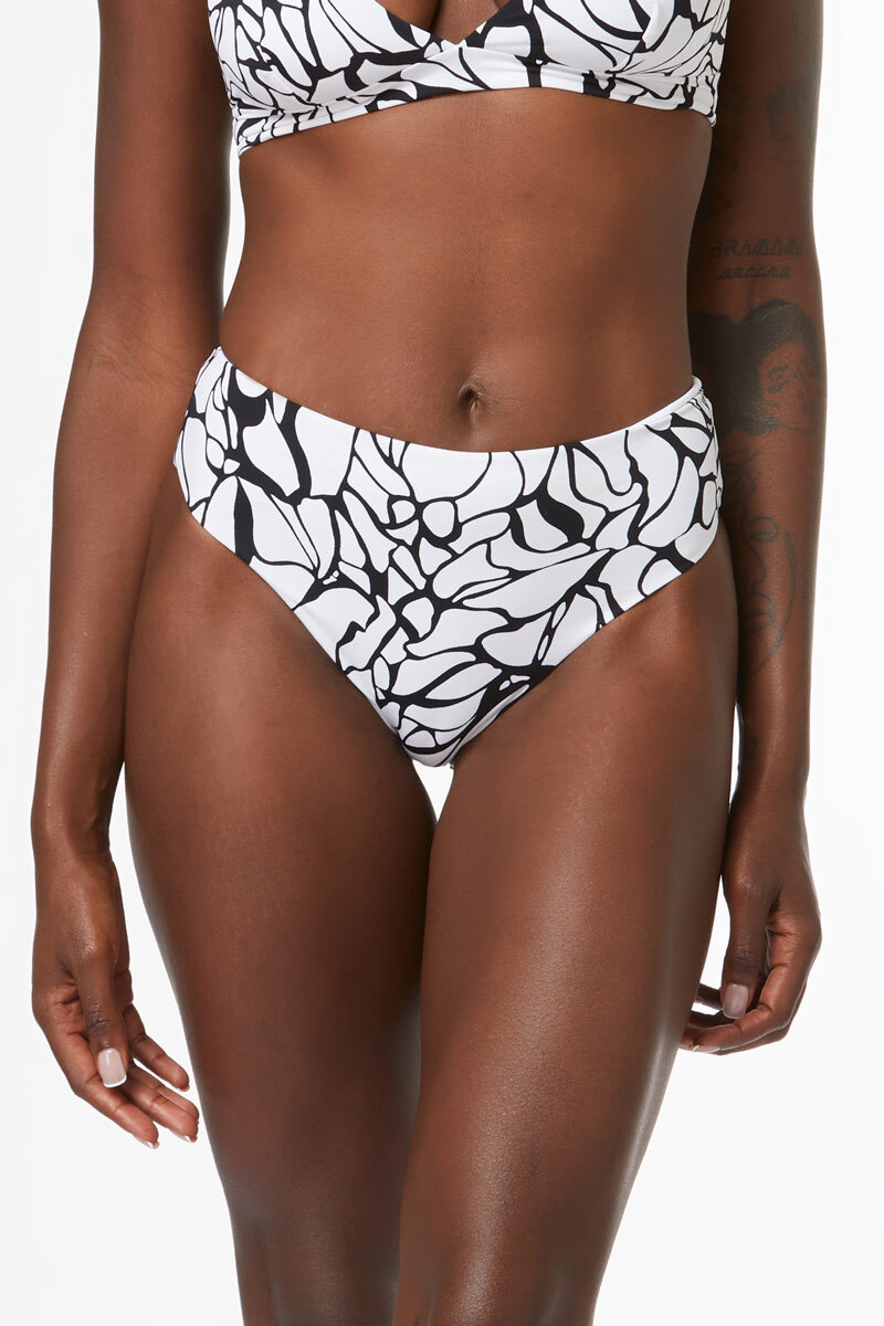 FLORAL PRINT HIGH-WAISTED BIKINI BOTTOM