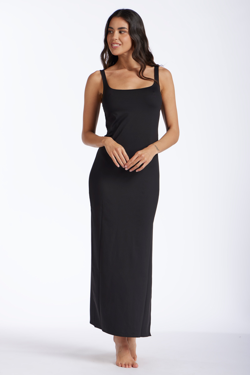 ABITO LUNGO IN MICROFIBRA