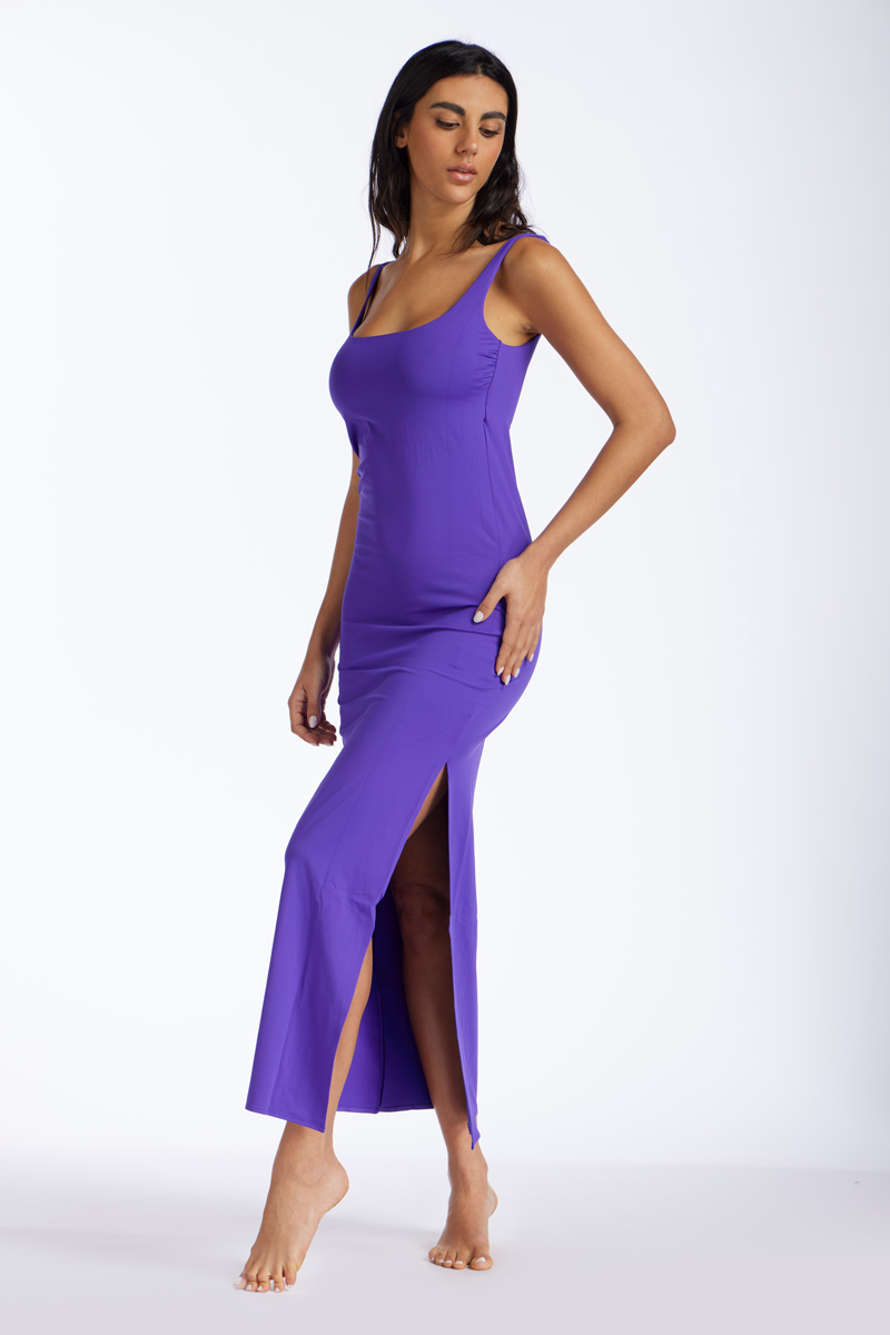 ABITO LUNGO IN MICROFIBRA