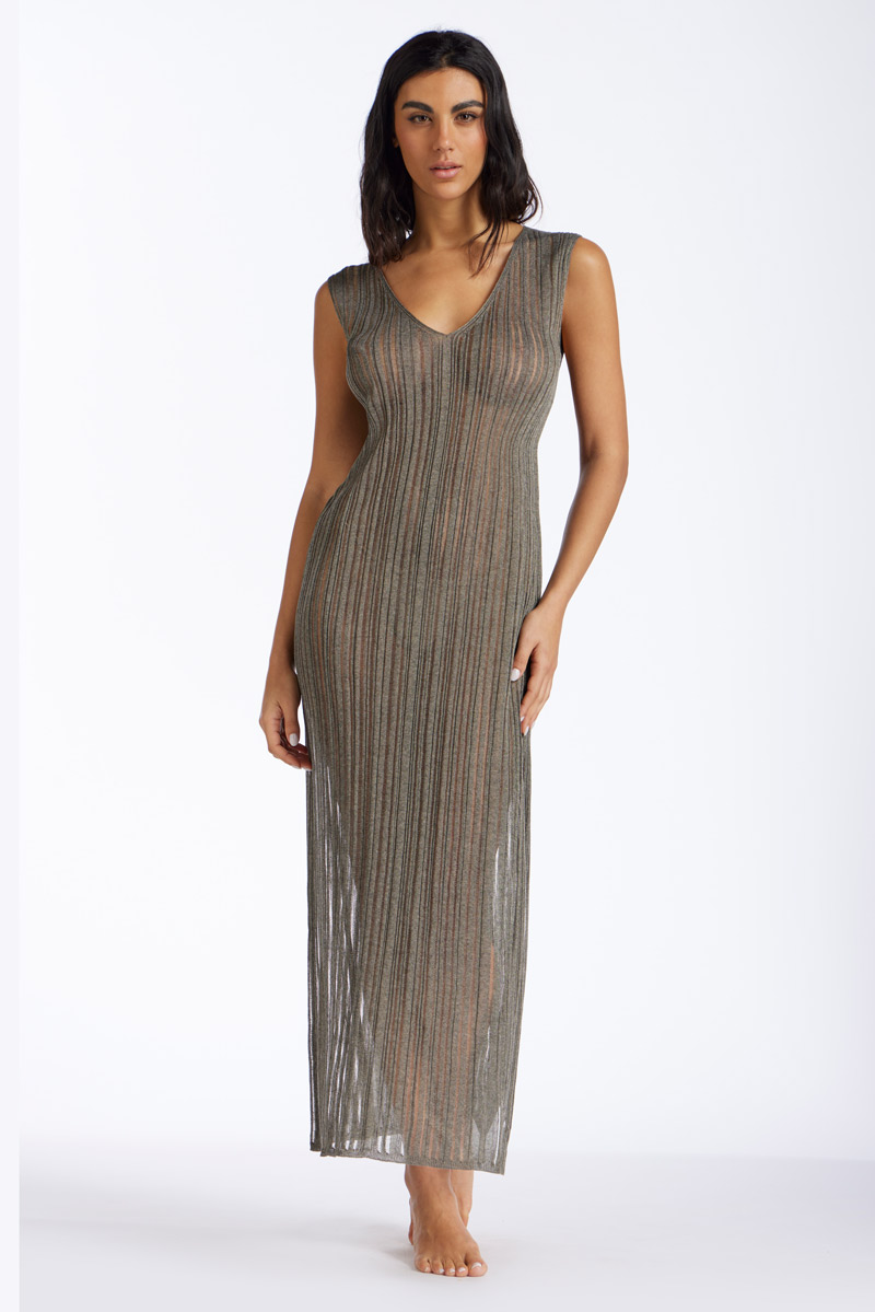 ABITO LUNGO IN MAGLIA LUREX