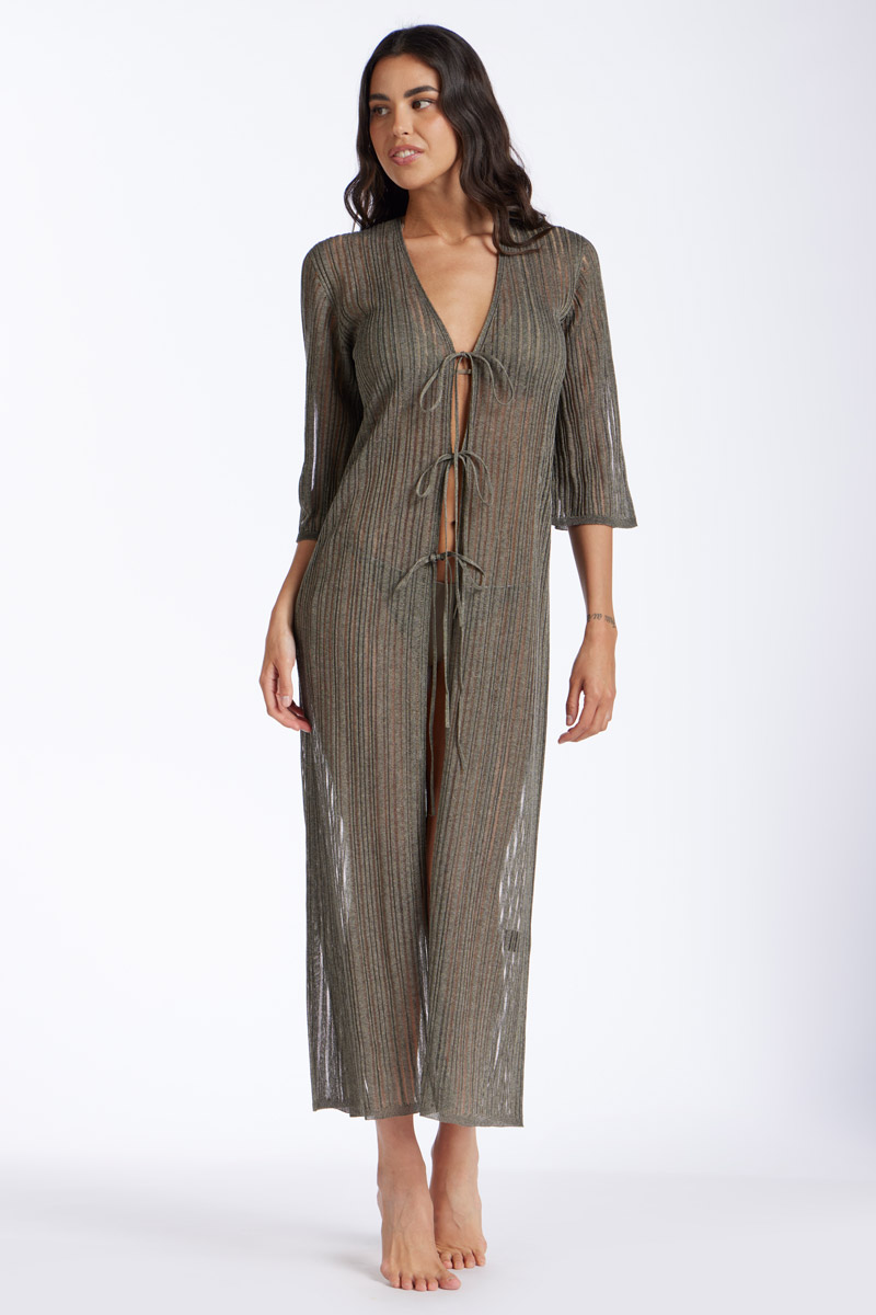 CARDIGAN LUNGO IN MAGLIA LUREX